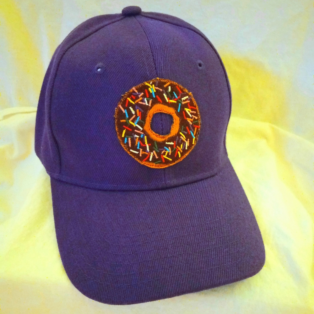 Purple Donut hat, Phish inspired phanart Fishman donut hat - Picture 3 of 4